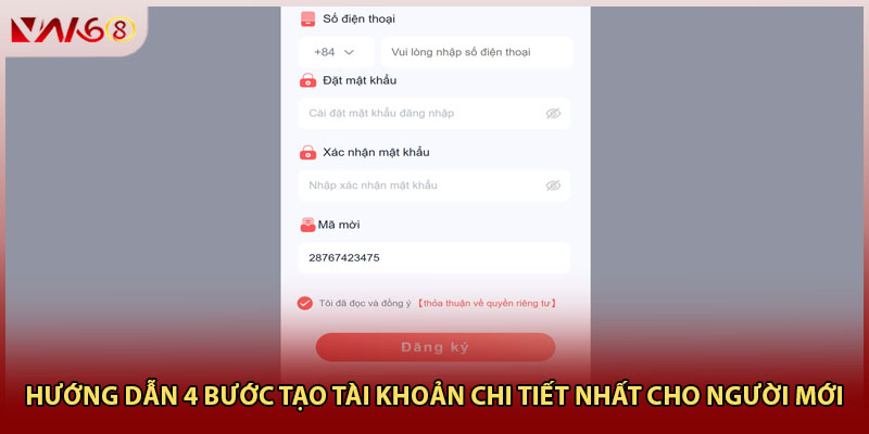 Hướng dẫn 4 bước tạo tài khoản chi tiết nhất cho người mới